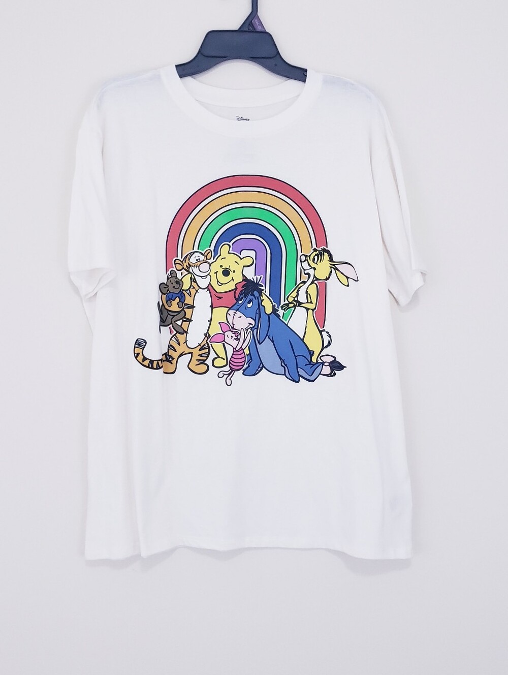 Winnie the Pooh & Friends Rainbow Tee Shirt Disney White Size XXL NEW with TAGS